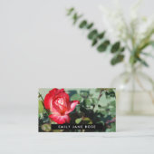Rote Rose, Floristry Visitenkarte (Stehend Vorderseite)