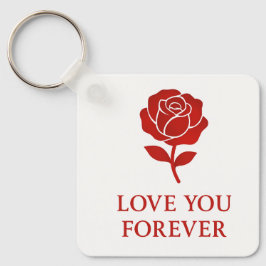 Rote Rose Forever Love Symbol Valentinstag-Taschen Schlüsselanhänger