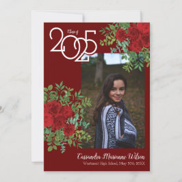 Rote Rose Foto Abschluss Ankündigung