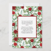 Rote Rose Foto Abschluss Ankündigung (Rückseite)