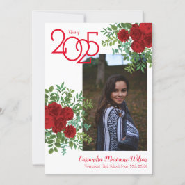 Rote Rose Foto Abschluss Ankündigung