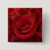 Rote Rose Foto Kunst Button (Vorderseite)