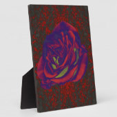 Rote Rose Foto Plaque Fotoplatte (Seite)