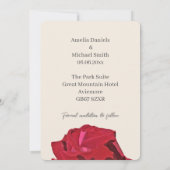 Rote Rose Foto Save-the-Date-Karte Save The Date (Rückseite)