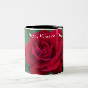 Rote Rose Foto Zweifarbige Tasse