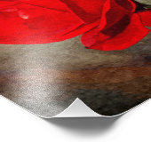 Rote Rose Fotodruck (Ecke)
