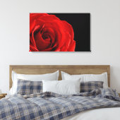 rote Rose-Fotografie in Leinwand verpackt (Insitu (Schlafzimmer))