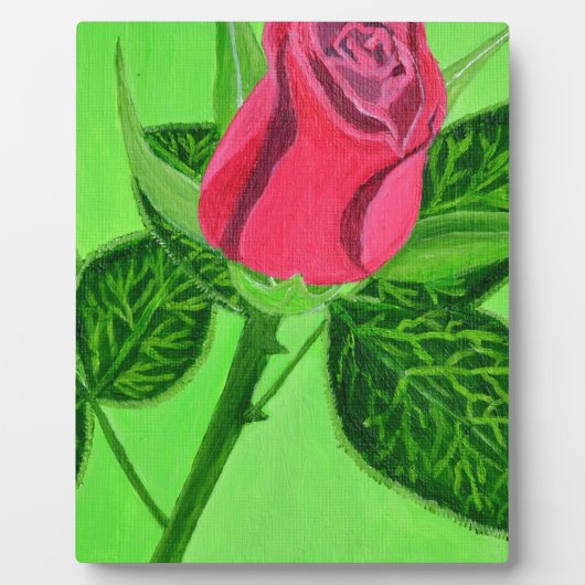 Rote Rose Fotoplatte (Vorderseite)