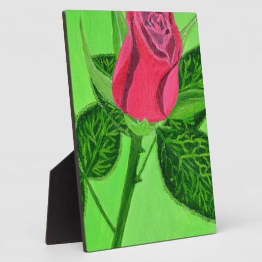 Rote Rose Fotoplatte (Seite)