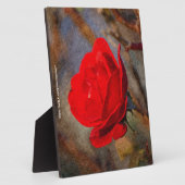 Rote Rose Fotoplatte (Seite)