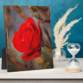 Rote Rose Fotoplatte (Seite)