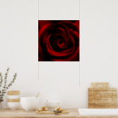 Rote Rose Fraktal Blume Poster (Küche)