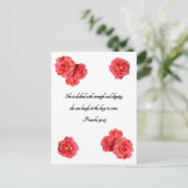 Rote Rose Frame Custom Bible Verse Sprichwörter 31 Postkarte (Stehend Vorderseite)