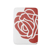Rote Rose für Blumendesign-Single Badematte (Vorderseite Vertikal)