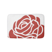 Rote Rose für Blumendesign-Single Badematte (Vorderseite)