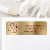 Rote Rose für Gold-Glam-Monogram-Name (Insitu)