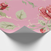 Rote Rose für Kirschblütenpapier Geschenkpapier (Ecke)