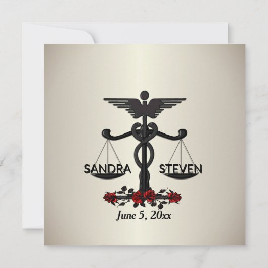 Rote Rose für Recht und medizinische Gewerkschaft Einladung (Rückseite)