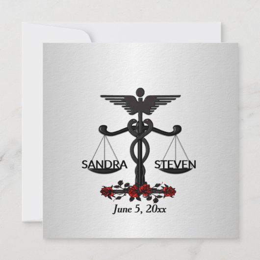 Rote Rose für Recht und medizinische Gewerkschaft Einladung (Rückseite)