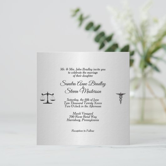 Rote Rose für Recht und medizinische Gewerkschaft Einladung (Stehend Vorderseite)