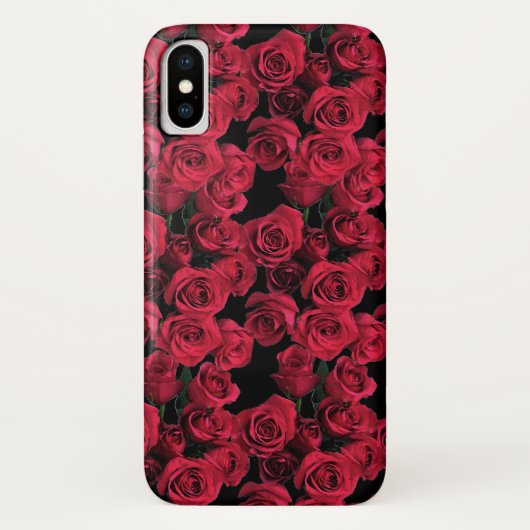 Rote Rose Garden Blume Floral iPhone X Fall Case-Mate iPhone Hülle (Rückseite)