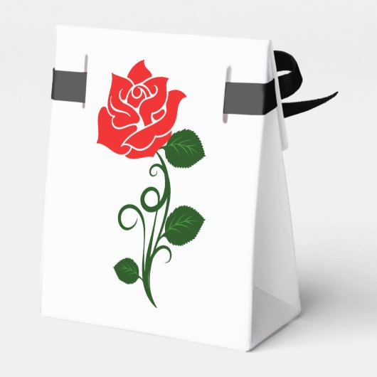 Rote Rose Gastgeschenk Bag Geschenkschachtel (Rückseite)