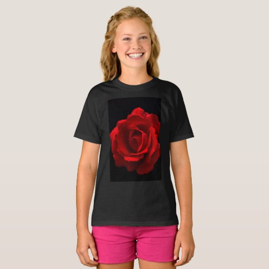 Rote Rose gca T-Shirt (Vorne ganz)