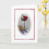 Rote Rose Geburtstagkarte Karte (Gelbe Blume)