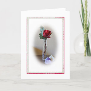 Rote Rose Geburtstagkarte Karte