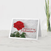 Rote Rose gegen die Weiße Mauer Karte (Vorderseite)