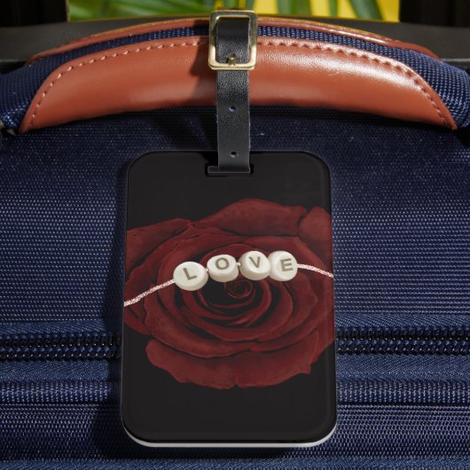 Rote Rose Gepäckanhänger (Vorderseite Insitu 2)