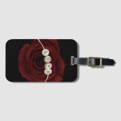 Rote Rose Gepäckanhänger (Vorderseite (Horizontal))