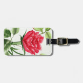 Rote Rose Gepäckanhänger (Vorderseite horizontal)