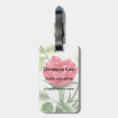 Rote Rose Gepäckanhänger (Rückseite vertikal)