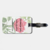 Rote Rose Gepäckanhänger (Rückseite horizontal)