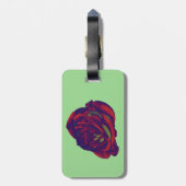 Rote Rose Gepäckanhänger (Rückseite vertikal)