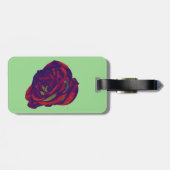 Rote Rose Gepäckanhänger (Rückseite horizontal)