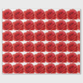 Rote Rose Geschenkpapier (Flach)