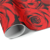 Rote Rose Geschenkpapier (Rolleneckpunkt)