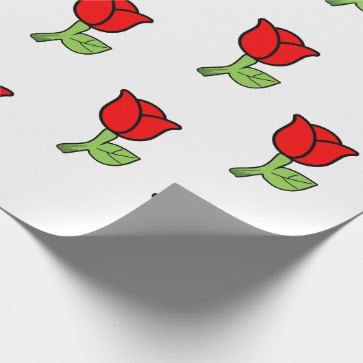 Rote Rose Geschenkpapier (Ecke)