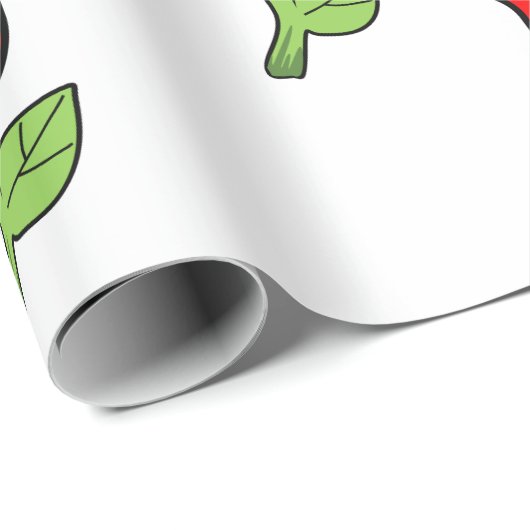 Rote Rose Geschenkpapier (Rolleneckpunkt)