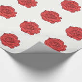 Rote Rose Geschenkpapier (Ecke)