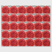 Rote Rose Geschenkpapier (Flach)