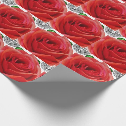 Rote Rose Geschenkpapier (Ecke)