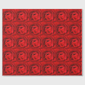 ROTE ROSE GESCHENKPAPIER (Flach)