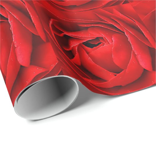 ROTE ROSE GESCHENKPAPIER (Rolleneckpunkt)