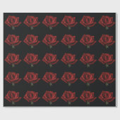 Rote Rose Geschenkpapier (Flach)
