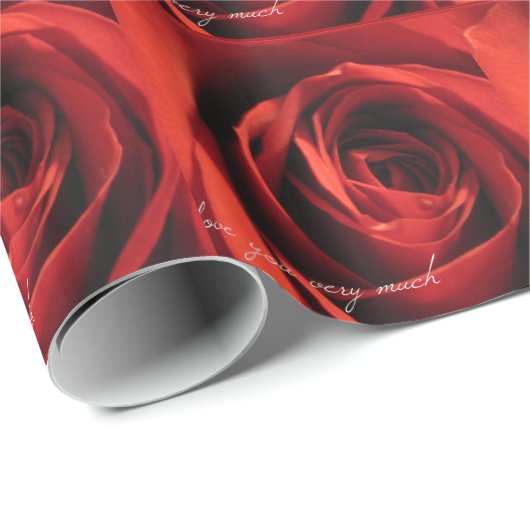 Rote Rose Geschenkpapier (Rolleneckpunkt)