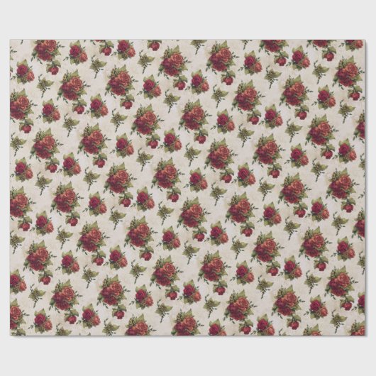 Rote Rose Geschenkpapier (Flach)