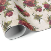 Rote Rose Geschenkpapier (Rolleneckpunkt)